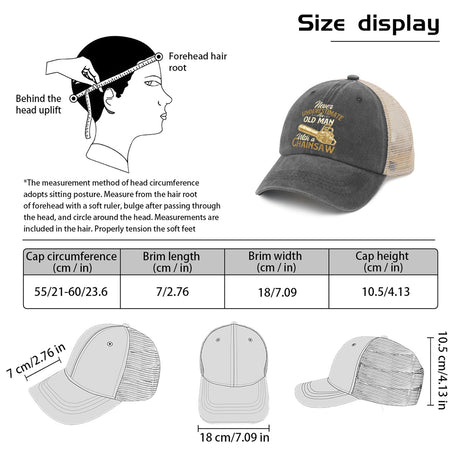 Never Underestimate An Old Man With A Chainsaw Trucker Hat