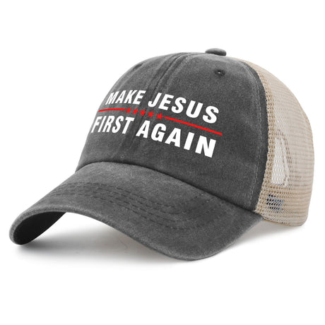 Make Jesus First Again Trucker Hat