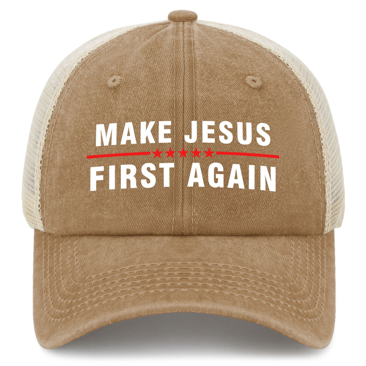 Make Jesus First Again Trucker Hat