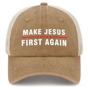 Make Jesus First Again Trucker Hat