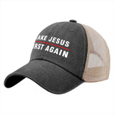 Make Jesus First Again Trucker Hat
