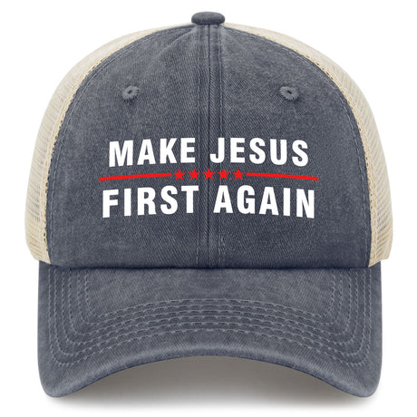 Make Jesus First Again Trucker Hat
