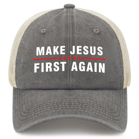 Make Jesus First Again Trucker Hat