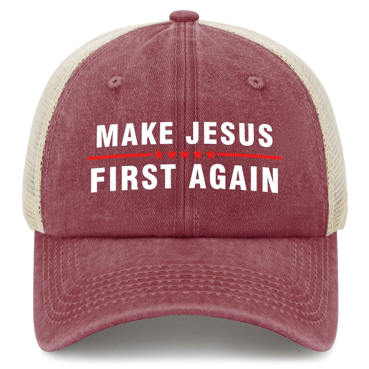 Make Jesus First Again Trucker Hat