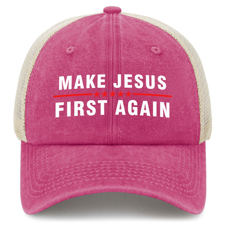 Make Jesus First Again Trucker Hat