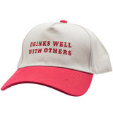 Drinks Well with Others Embroidery Hat for Women