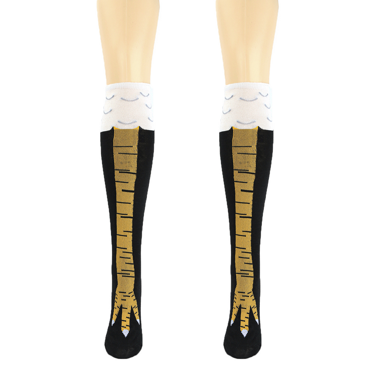 Funny Crazy Chicken Leg Feet Socks for Men and Women- Novelty High Socks Funny Gifts