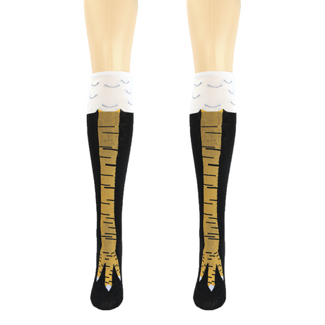 Funny Crazy Chicken Leg Feet Socks for Men and Women- Novelty High Socks Funny Gifts