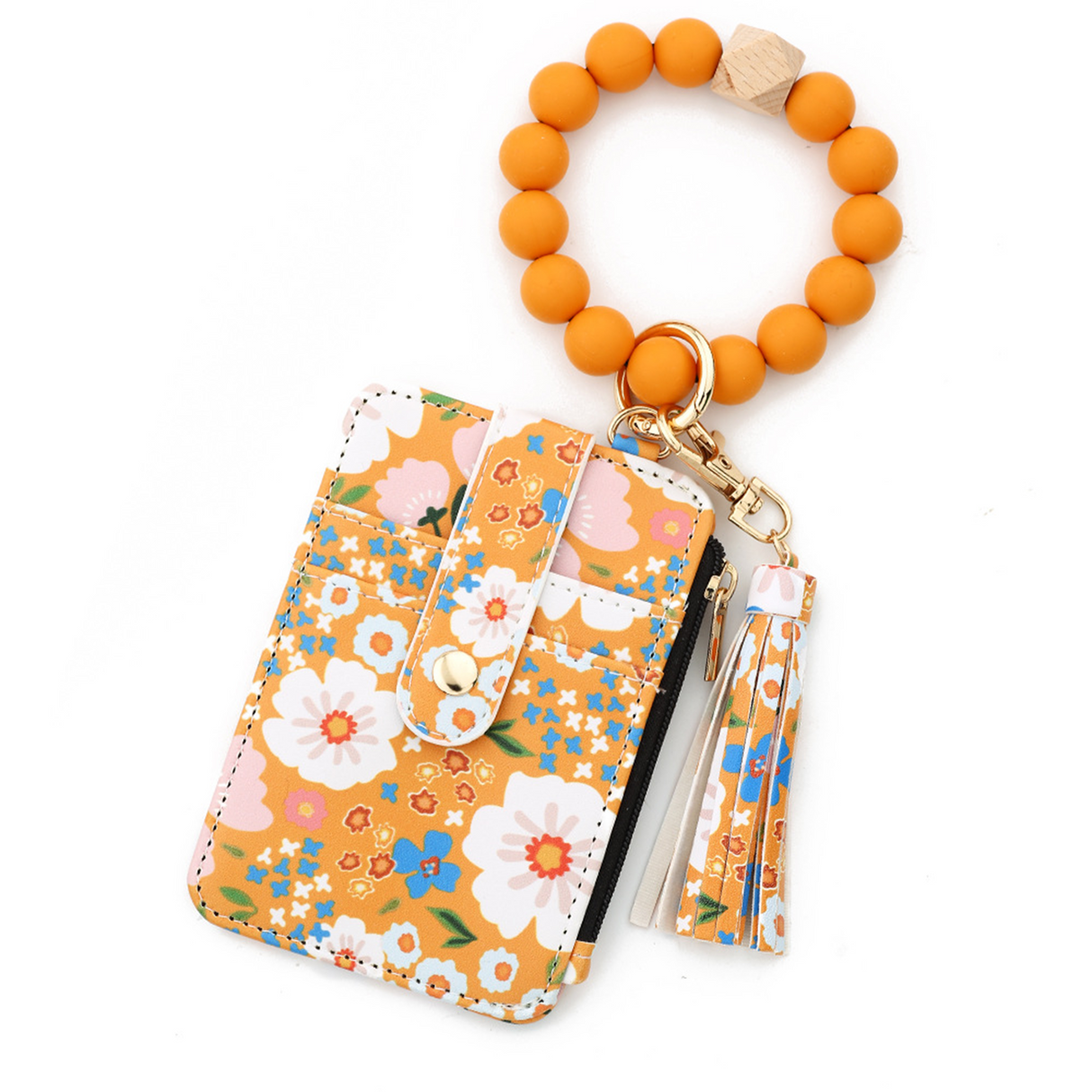 Flower Keychain Wristlet Wallets for Women | Boho Style Keychain Wallet | Birthday Gifts for Wifes from Husband