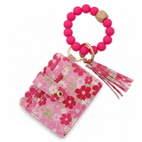 Flower Keychain Wristlet Wallets for Women | Boho Style Beaded Tassel Keychain Wallet | Birthday Gifts for Wifes from Husband