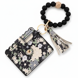 Flower Keychain Wristlet Wallets for Women | Boho Style Beaded Tassel Keychain Wallet | Birthday Gifts for Wifes from Husband
