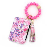 Flower Keychain Wristlet Wallets for Women | Boho Style Keychain Wallet | Birthday Gifts for Wifes from Husband