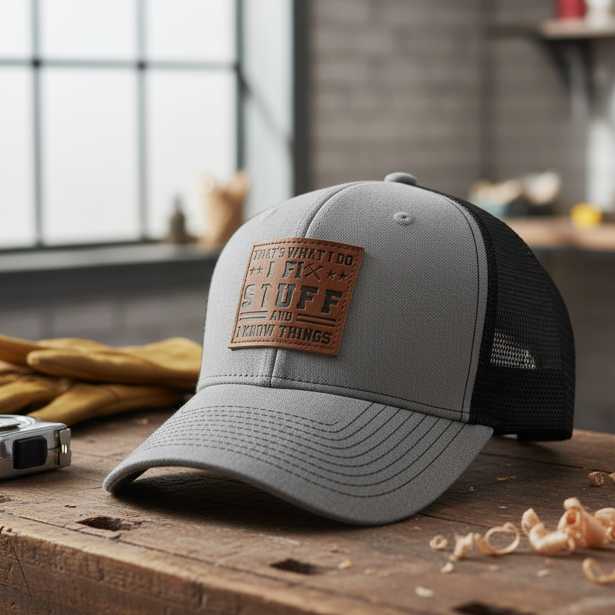 That's What I Do I Fix Stuff and I Know Things Hat - Gray/Black