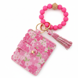Flower Keychain Wristlet Wallets for Women | Boho Style Beaded Tassel Keychain Wallet | Birthday Gifts for Wifes from Husband