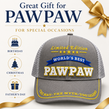 World's Best Pawpaw Embroidered Trucker Hat – Grandpa Birthday Gift
