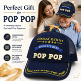 World's Best Pop Pop Embroidered Trucker Hat – Grandpa Birthday Gift