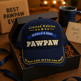 World's Best Pawpaw Embroidered Trucker Hat – Grandpa Birthday Gift