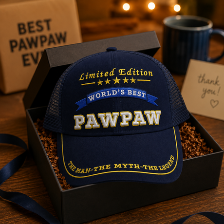 World's Best Pawpaw Embroidered Trucker Hat – Grandpa Birthday Gift