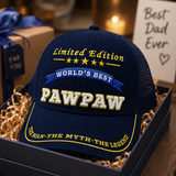 World's Best Pawpaw Embroidered Trucker Hat – Grandpa Birthday Gift
