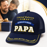 World's Best Papa Embroidered Trucker Hat – Grandpa Gift