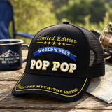 World's Best Pop Pop Embroidered Trucker Hat – Grandpa Birthday Gift