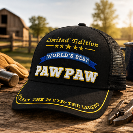 World's Best Pawpaw Embroidered Trucker Hat – Grandpa Birthday Gift
