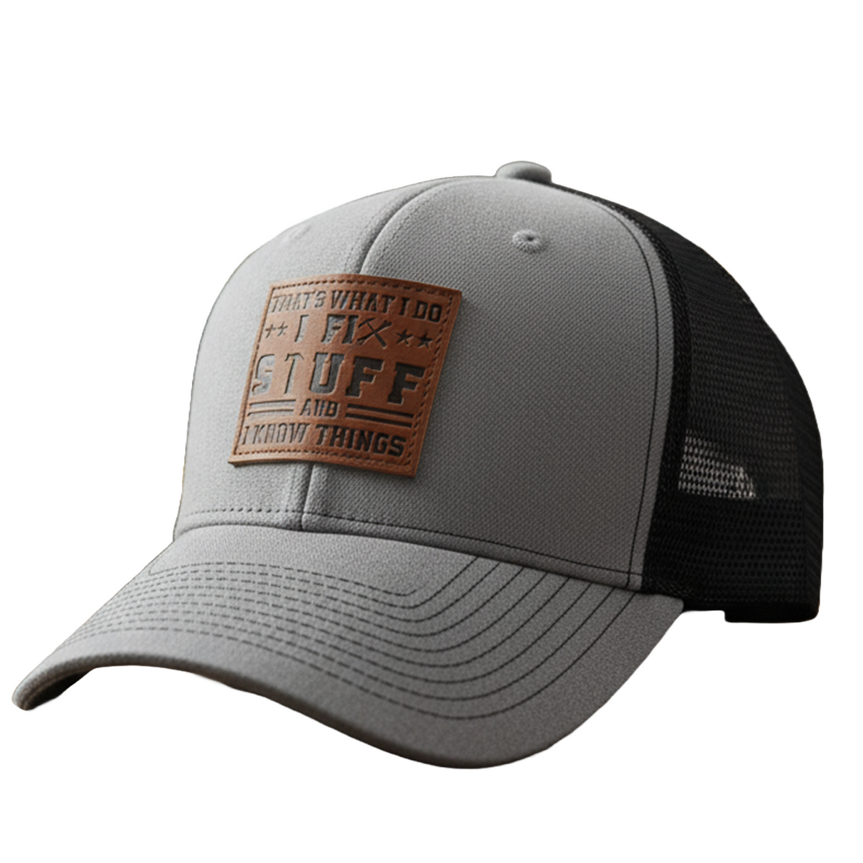 That's What I Do I Fix Stuff and I Know Things Hat - Gray/Black