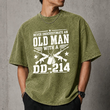 Never Underestimate an Old Man With a DD-214 Shirt