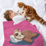 Onlydads Funny Husband Gifts, Husband is Charging Sloth Blanket, Husbands Birthday Fathers Day