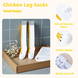 Funny Crazy Chicken Leg Feet Knee Socks for Men and Women- Novelty High Socks Funny Gifts