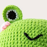 Green Knitted Frog Beanie