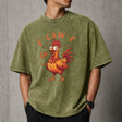 Funny F-Caw-F Chicken Graphic T-Shirt, Sarcastic Rooster Humor Tee, Farm Animal Joke Shirt