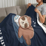 Onlydads Funny Husband Gifts, Husband is Charging Sloth Blanket, Husbands Birthday Fathers Day