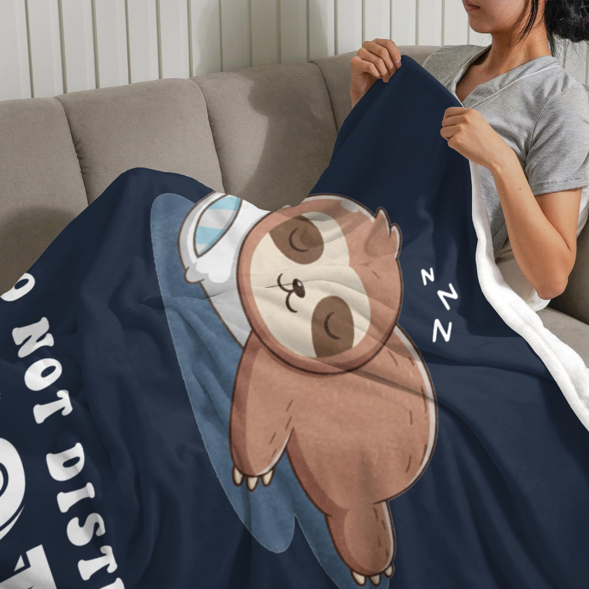 Onlydads Funny Mom Gifts, Mom is Charging Sloth Blanket, Moms Birthday Mothers Day