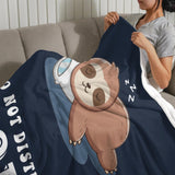 Onlydads Funny Mom Gifts, Mom is Charging Sloth Blanket, Moms Birthday Mothers Day