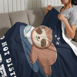 Onlydads Funny Wife Gifts, Wife is Charging Sloth Blanket, Wife Birthday