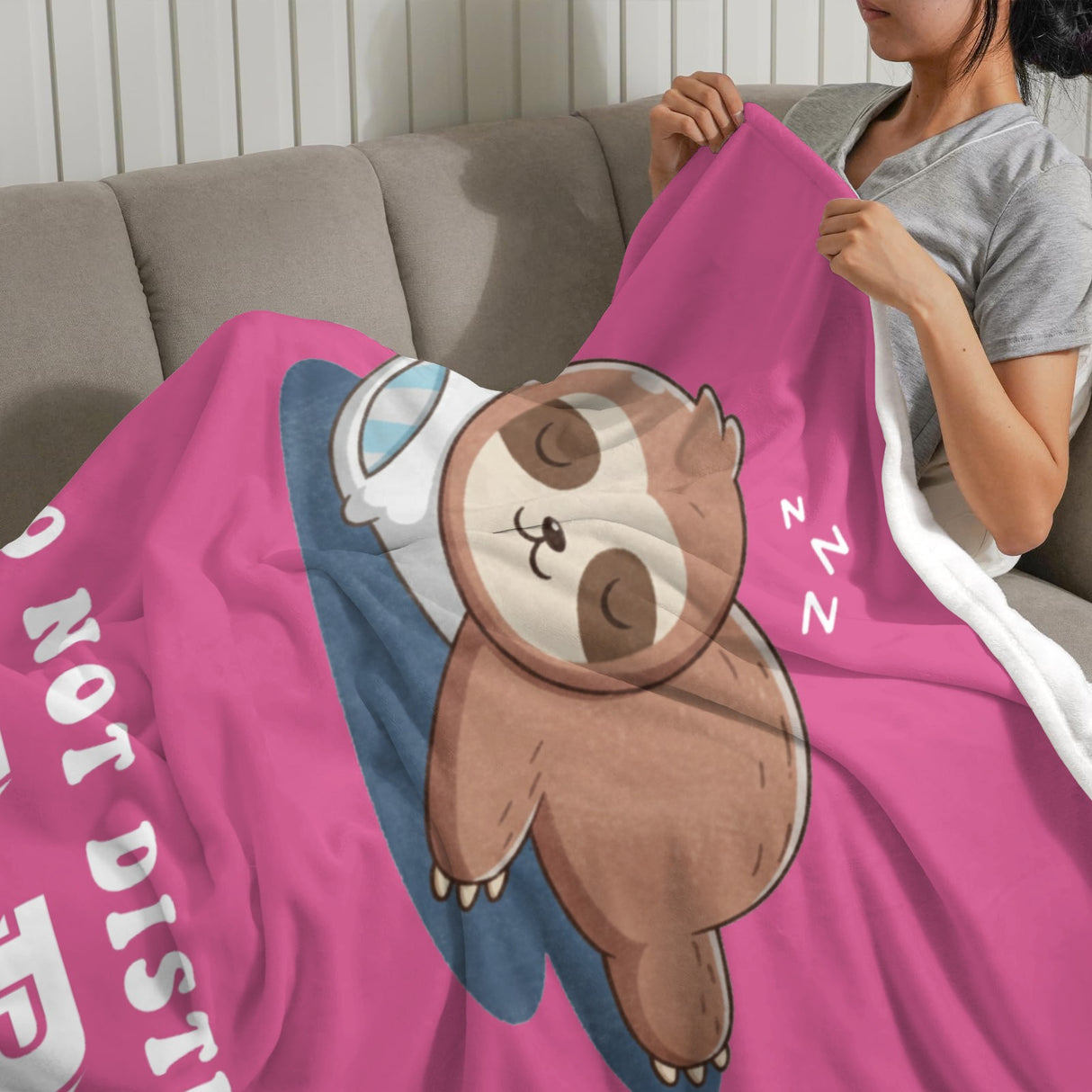 Onlydads Funny Papa Birthday Gifts, Papa is Charging Sloth Blanket, Grandpa Gifts for Fathers Day