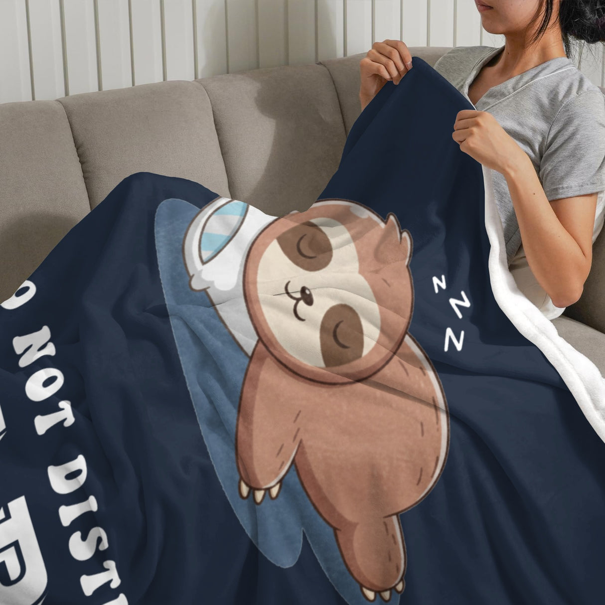 Onlydads Funny Papa Birthday Gifts, Papa is Charging Sloth Blanket, Grandpa Gifts for Fathers Day