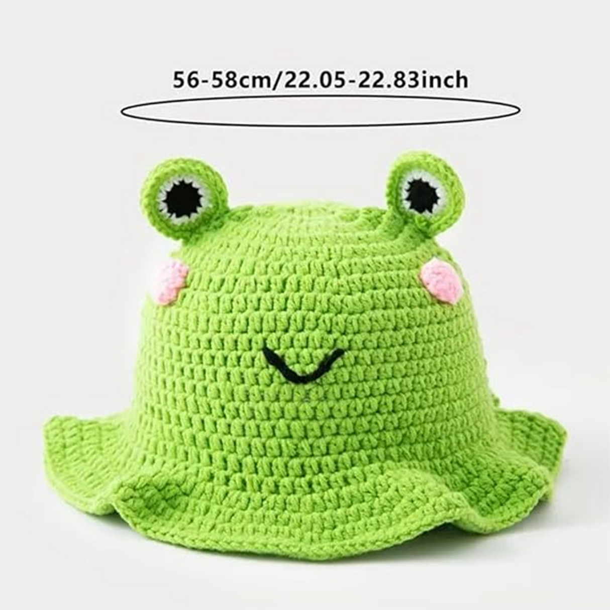 Green Knitted Frog Beanie