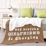 Funny Girlfriend Gifts Girlfriend is Charging Sloth Blanket