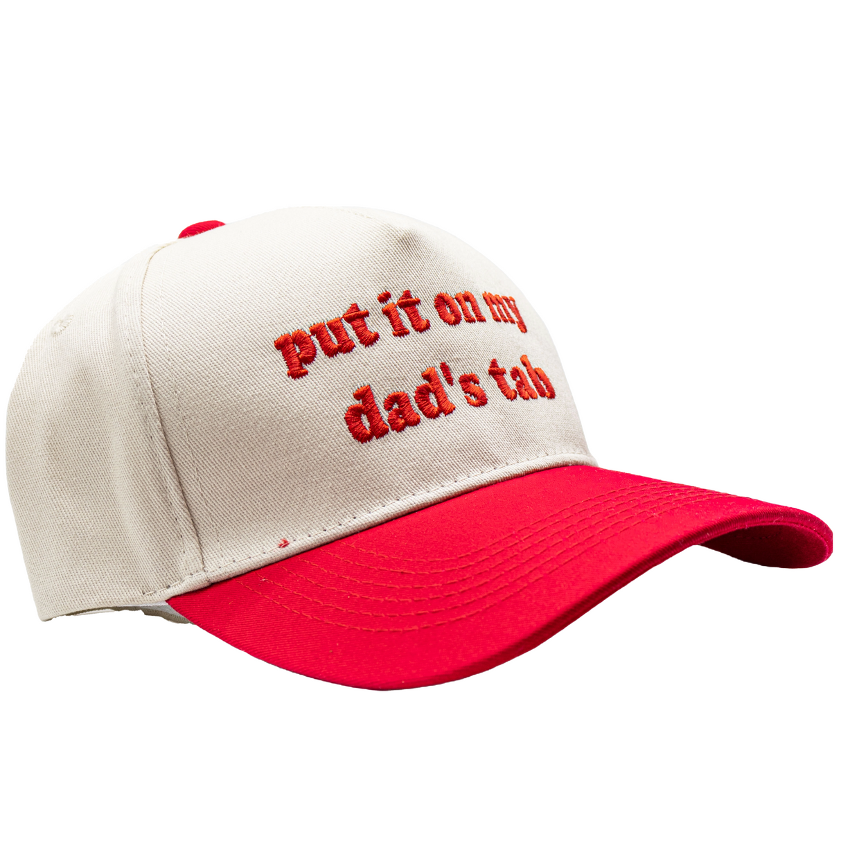 Adjustable Cotton Dad Hat with 'Put It On My Dad’s Tab' Embroidery
