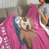 Onlydads Funny Mom Gifts, Mom is Charging Sloth Blanket, Moms Birthday Mothers Day