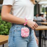 Women's Boho Beaded Wallet with Flower Pattern, Women Boho Style Beaded & Tassel Decorated Keychain, Credit Card Holder Purse