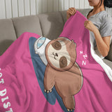 Onlydads Funny Husband Gifts, Husband is Charging Sloth Blanket, Husbands Birthday Fathers Day