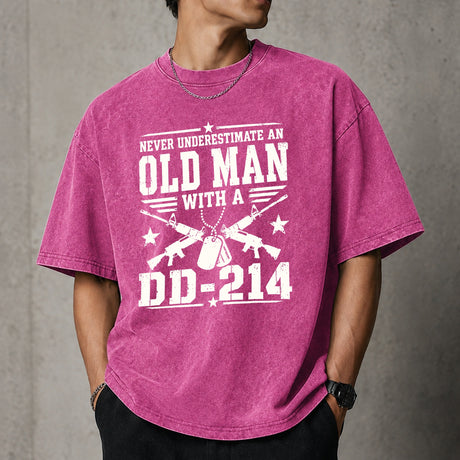 Never Underestimate an Old Man With a DD-214 Shirt