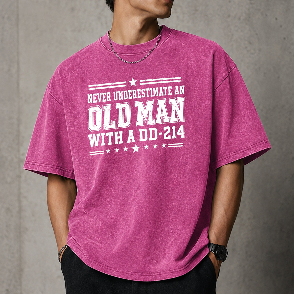 Never Underestimate an Old Man With a DD-214 Shirt