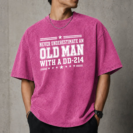 Never Underestimate an Old Man With a DD-214 Shirt