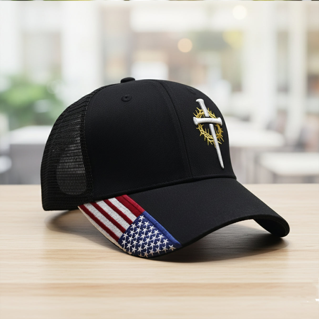 3D Embroidered Cross Hat