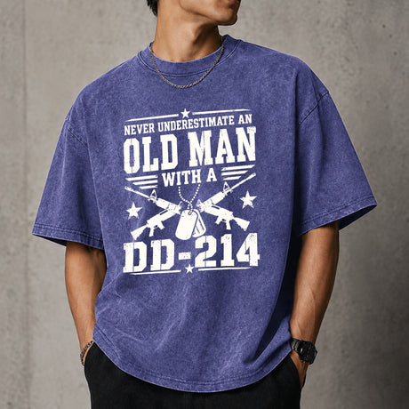 Never Underestimate an Old Man With a DD-214 Shirt