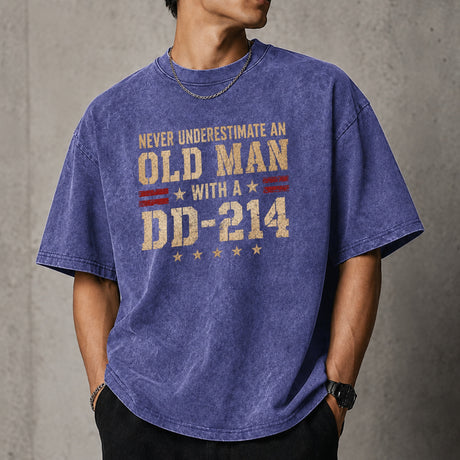 Never Underestimate an Old Man With a DD-214 Shirt
